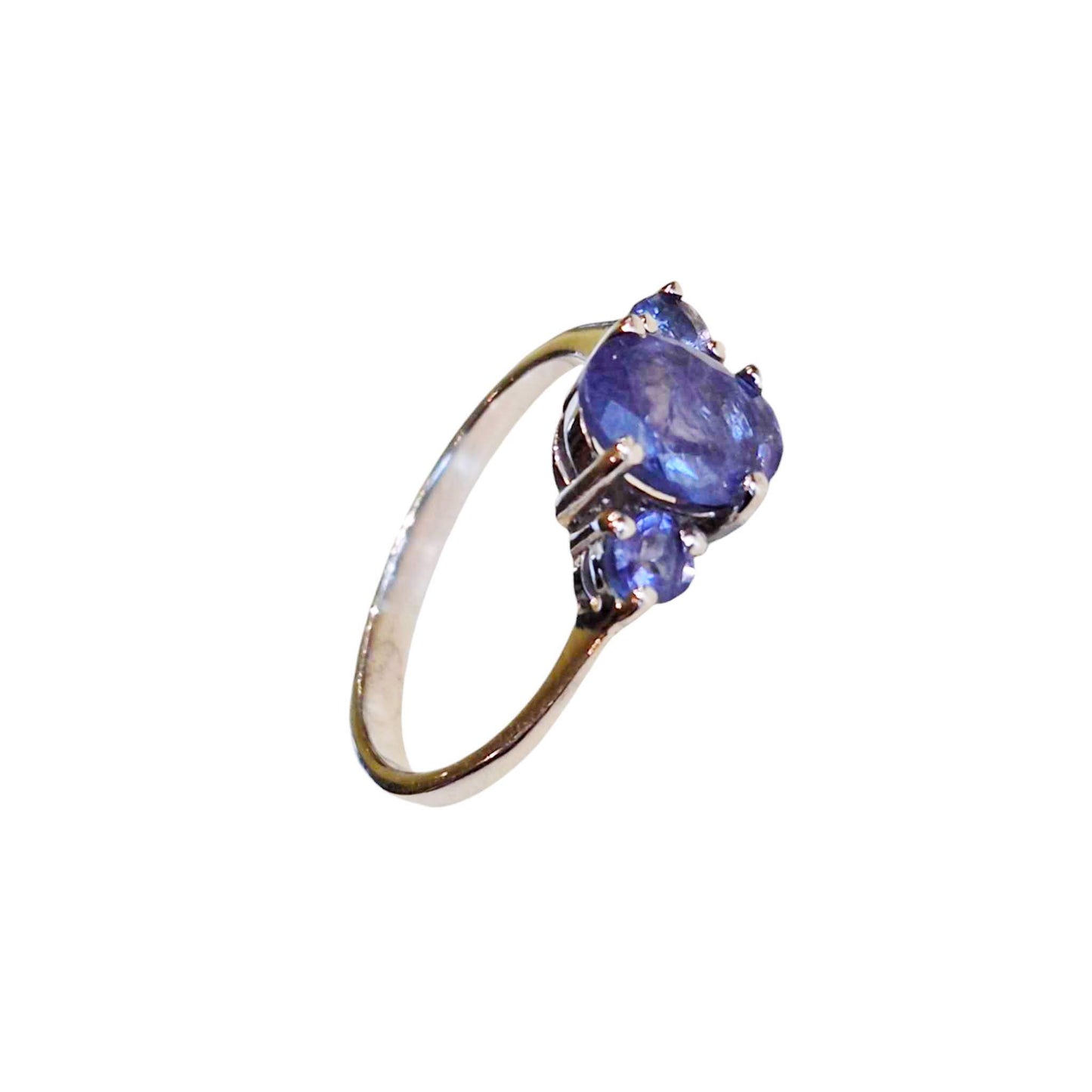 Silver Ring with Tanzanites