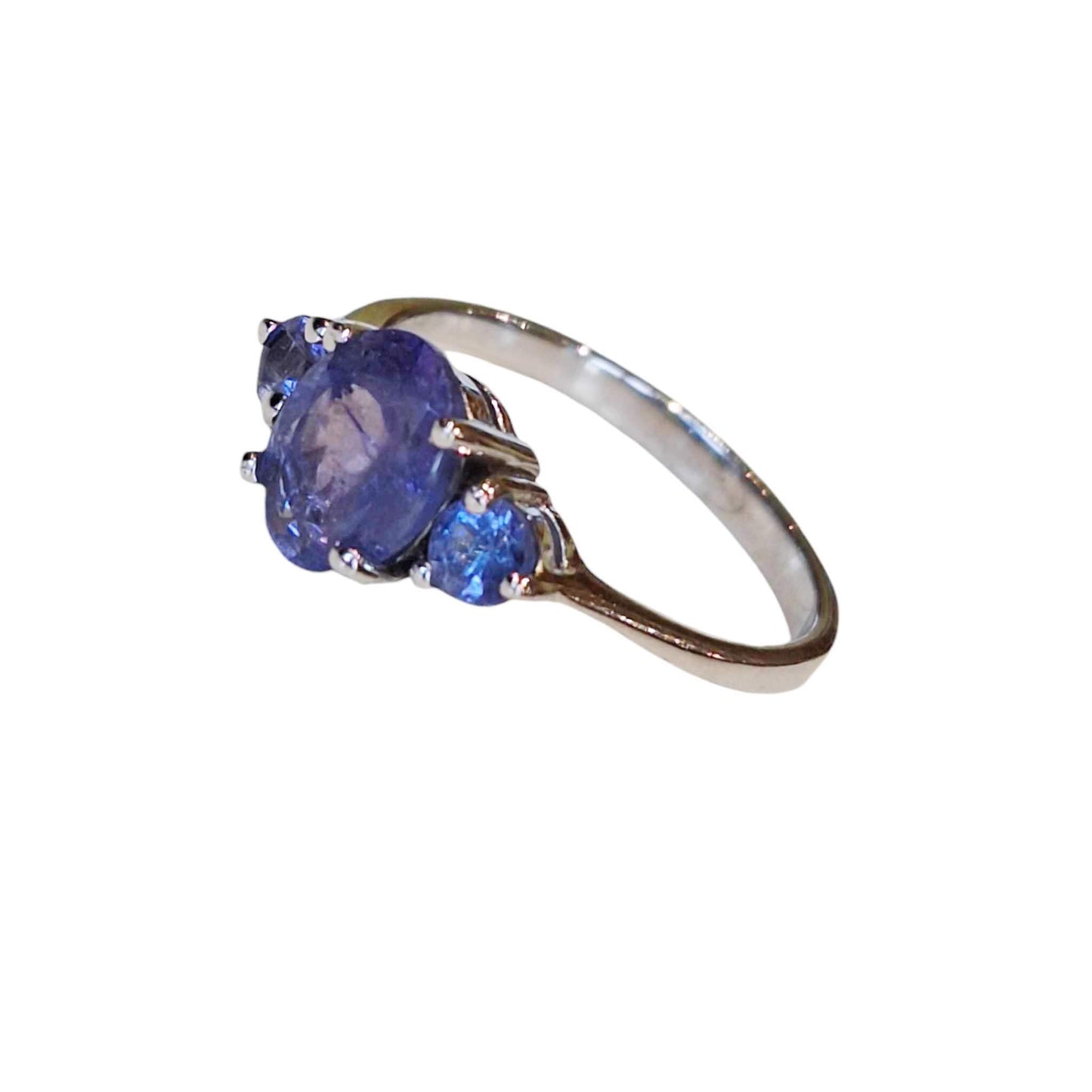 Silver Ring with Tanzanites