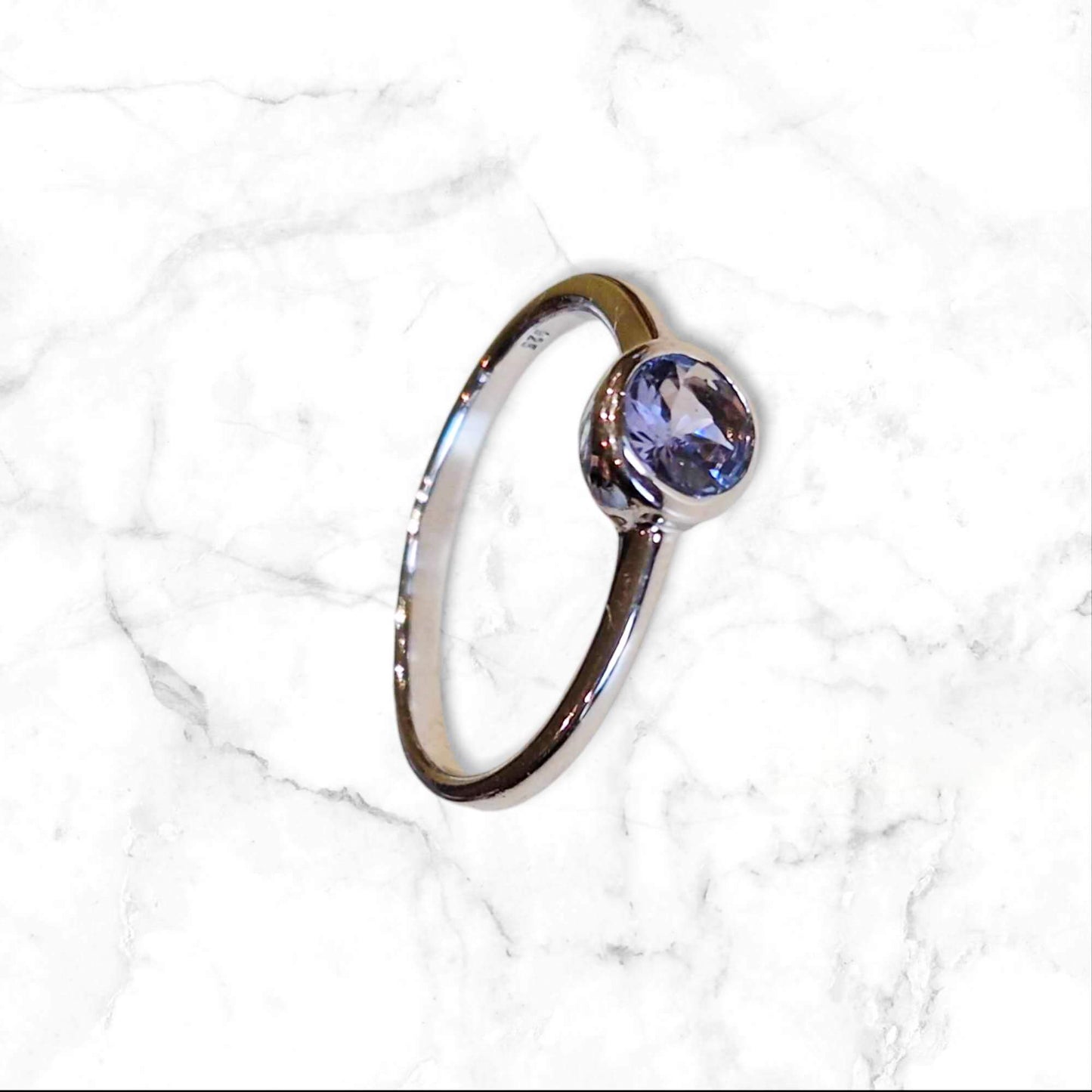 Silver Ring with a Tanzanite