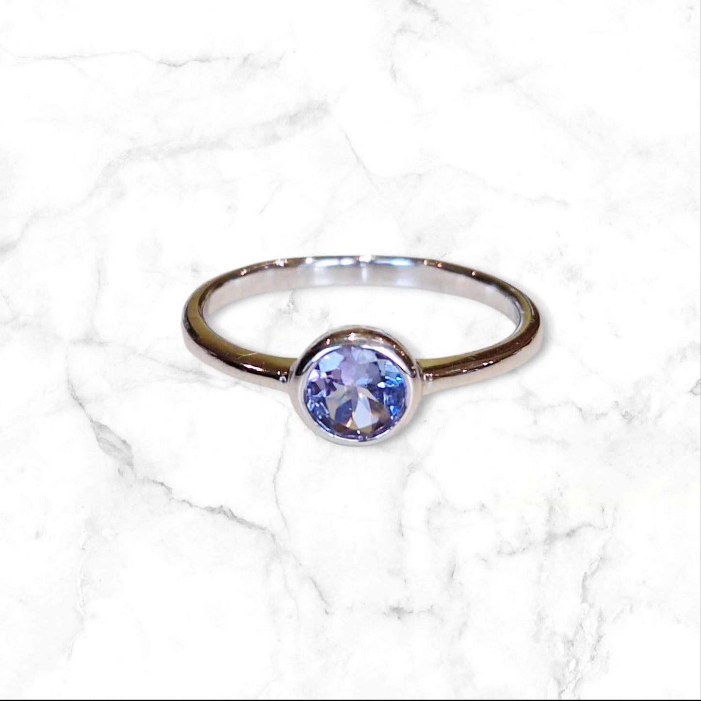 Silver Ring with a Tanzanite