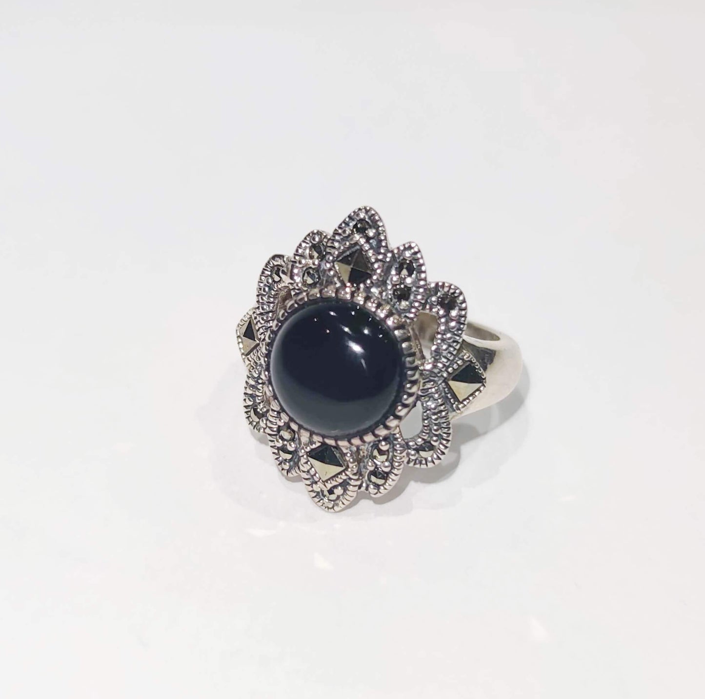 Silver Ring with Onyx