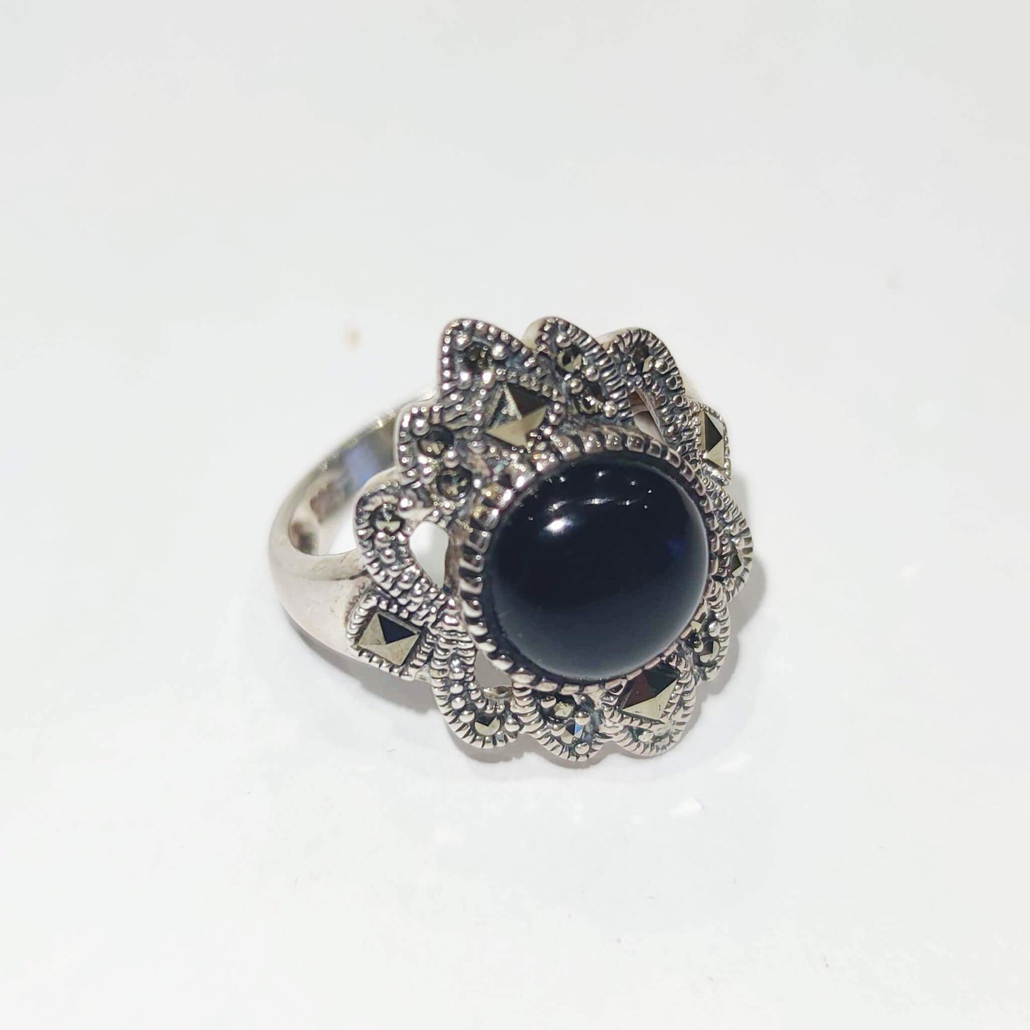 Silver Ring with Onyx