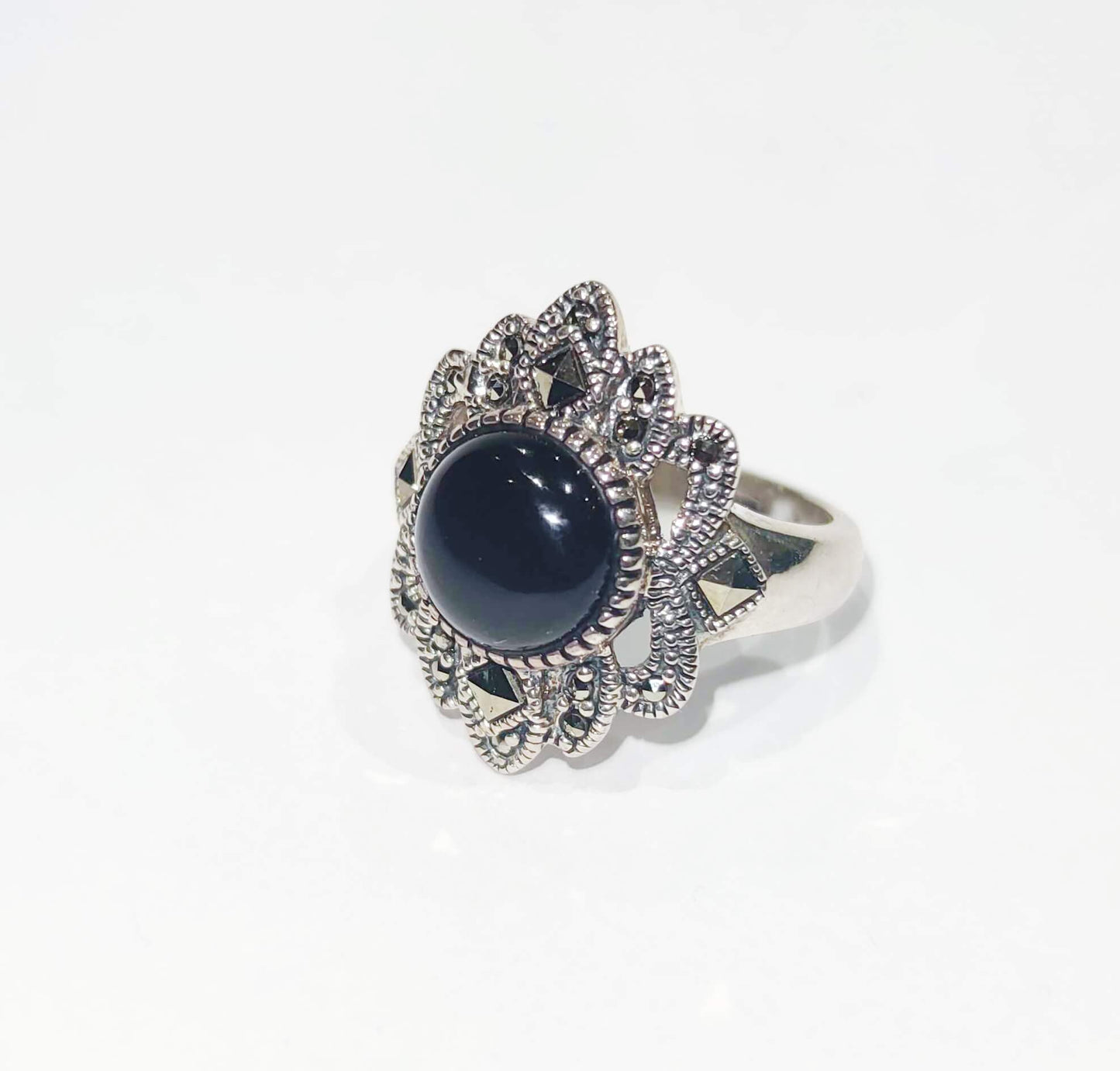 Silver Ring with Onyx