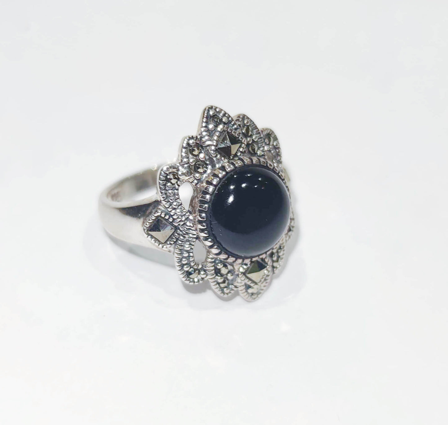 Silver Ring with Onyx