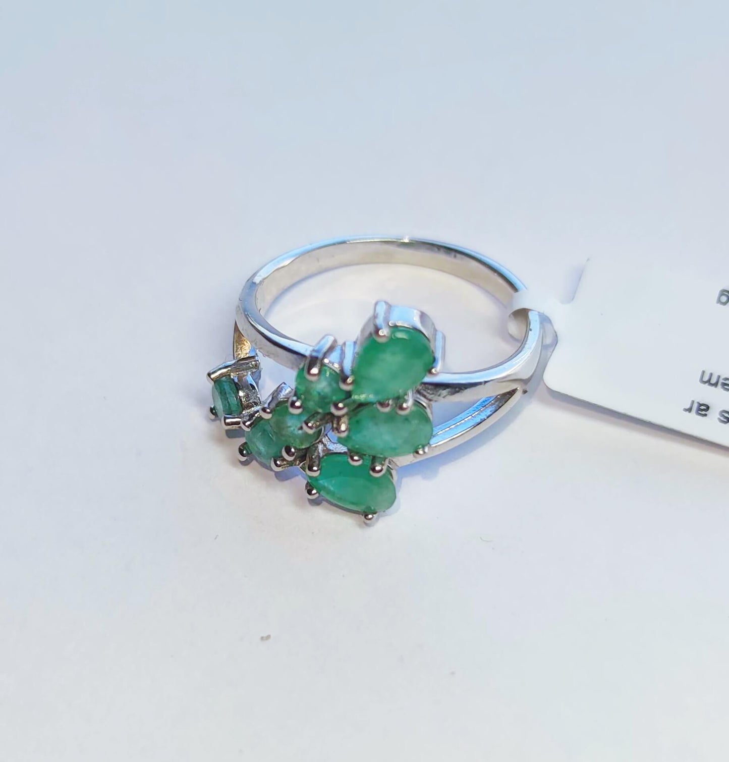 Silver Ring with Emeralds
