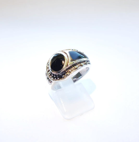 Silver Ring with Onyx