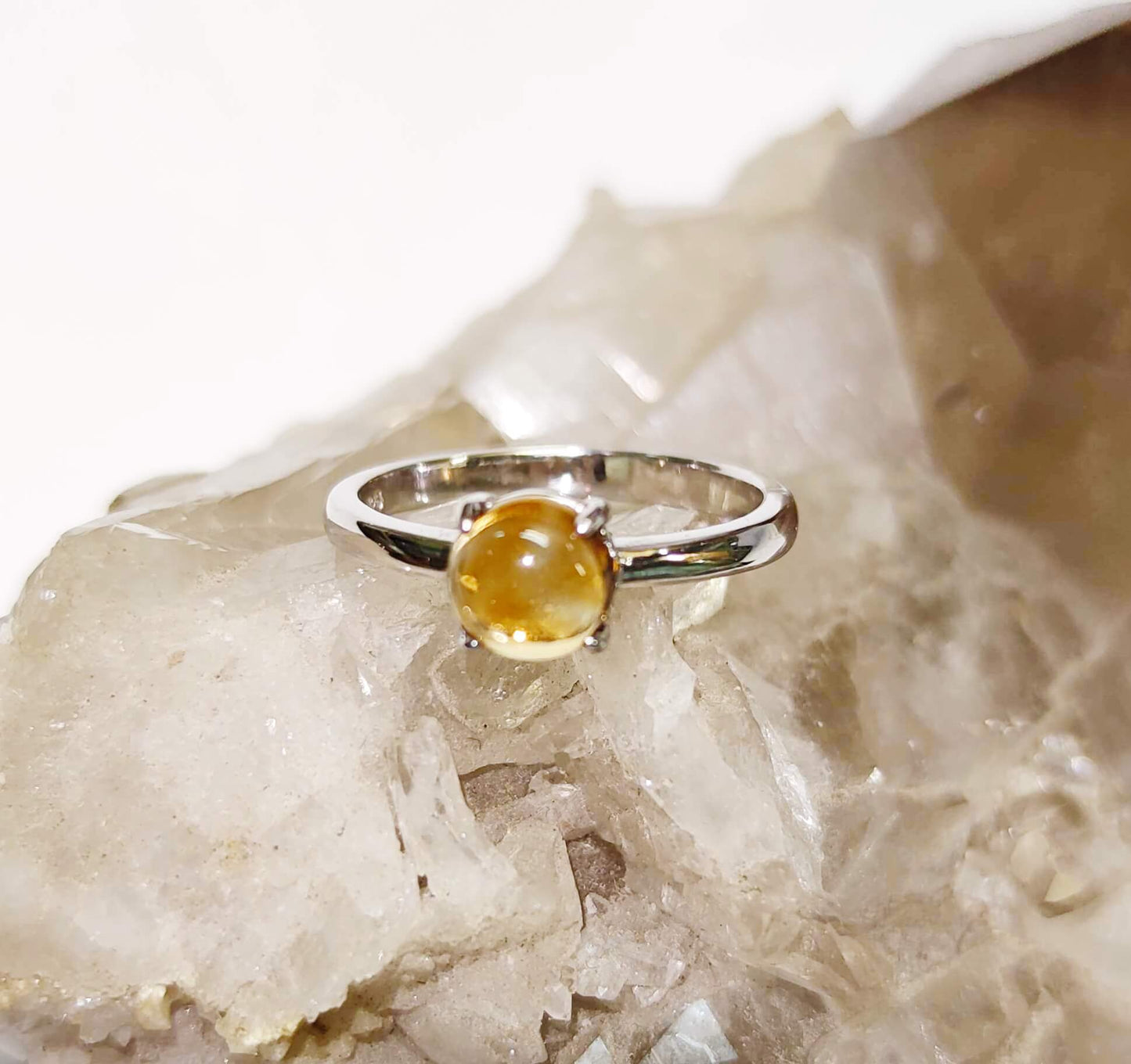 Silver Pendant with Citrine