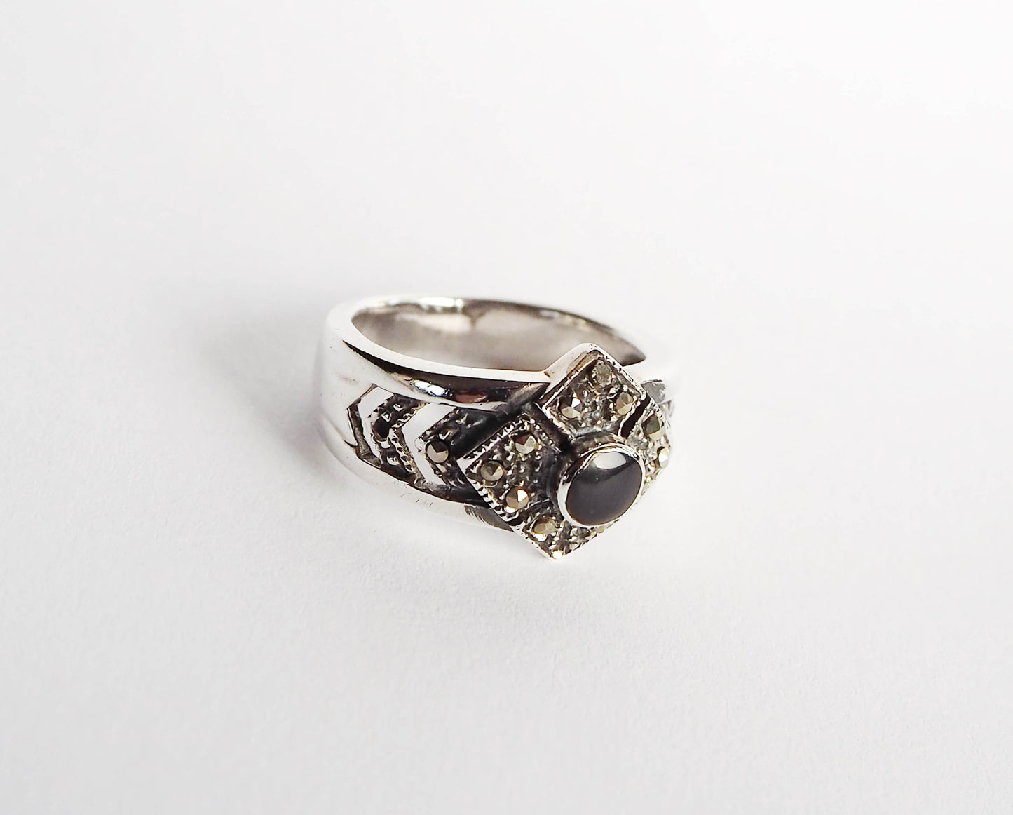 Silver Ring with Onyx