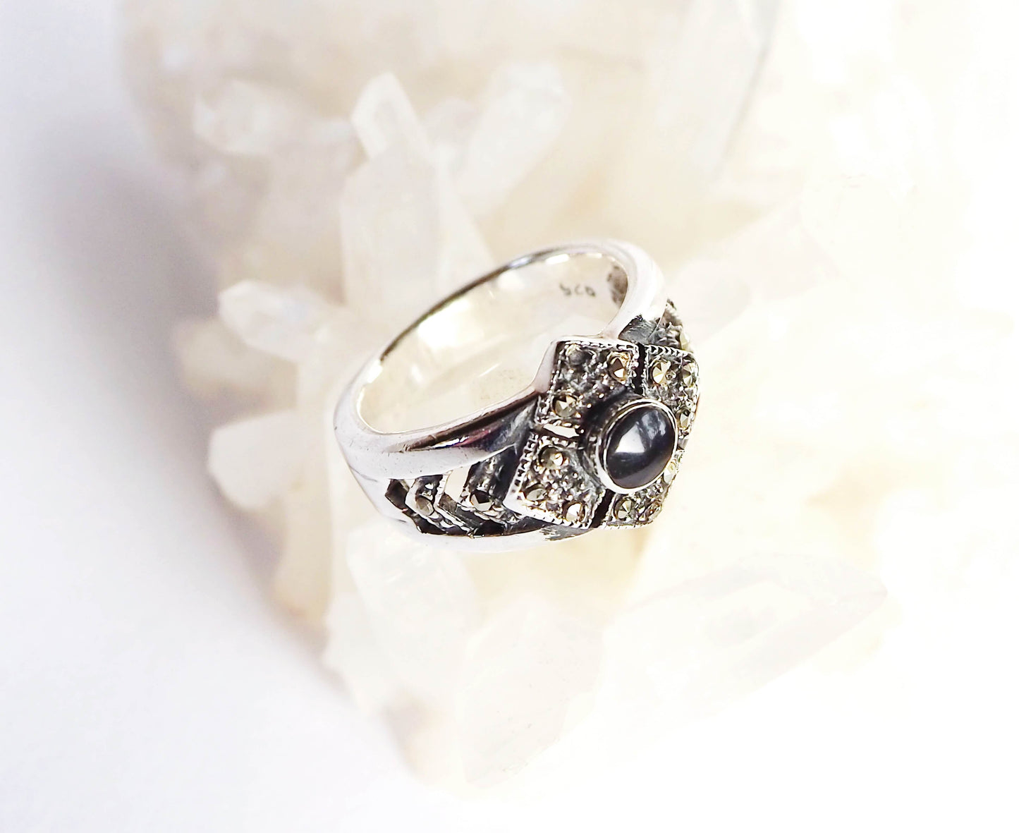 Silver Ring with Onyx