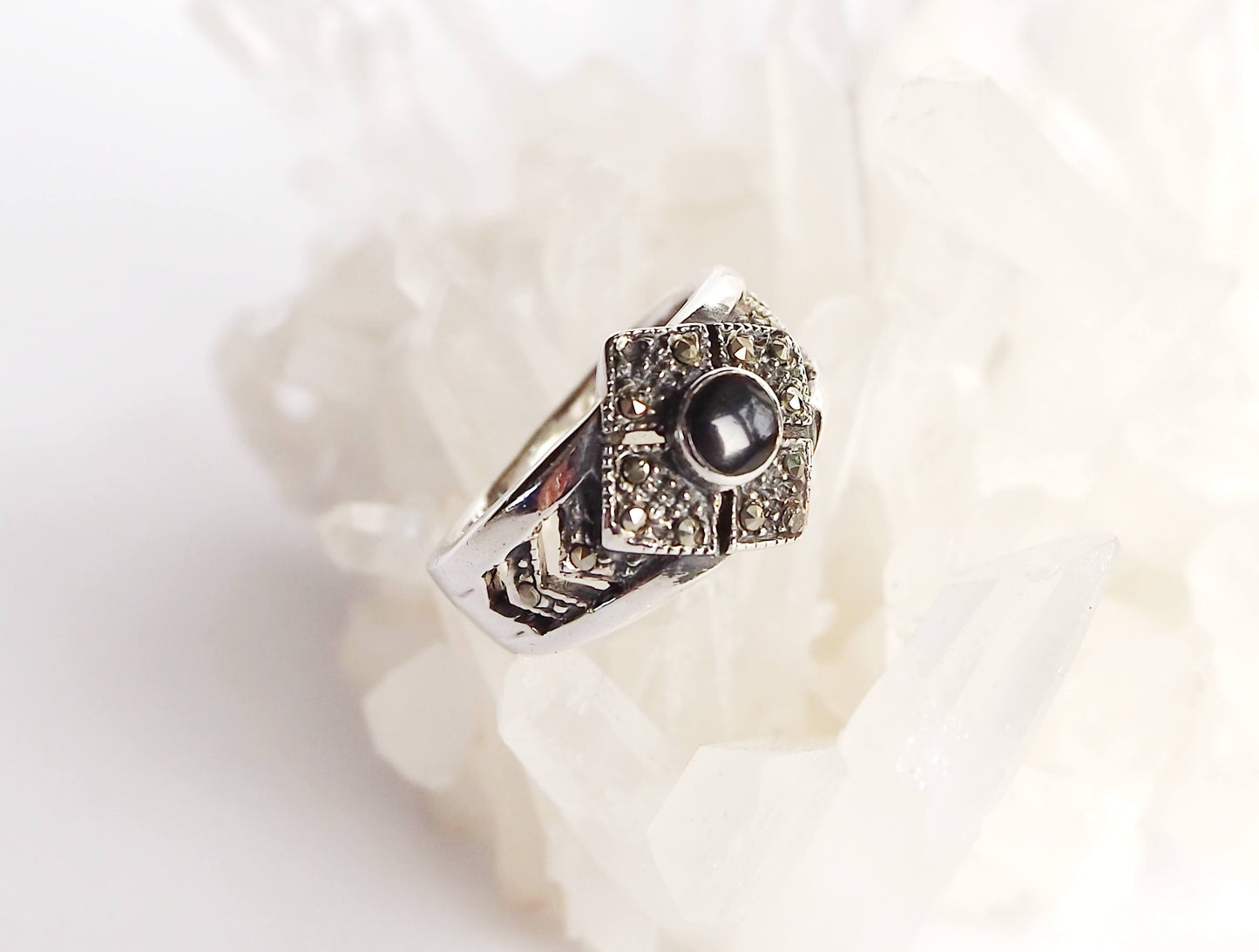 Silver Ring with Onyx