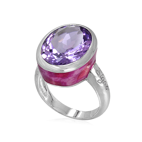 Silver Ring with Amethyst