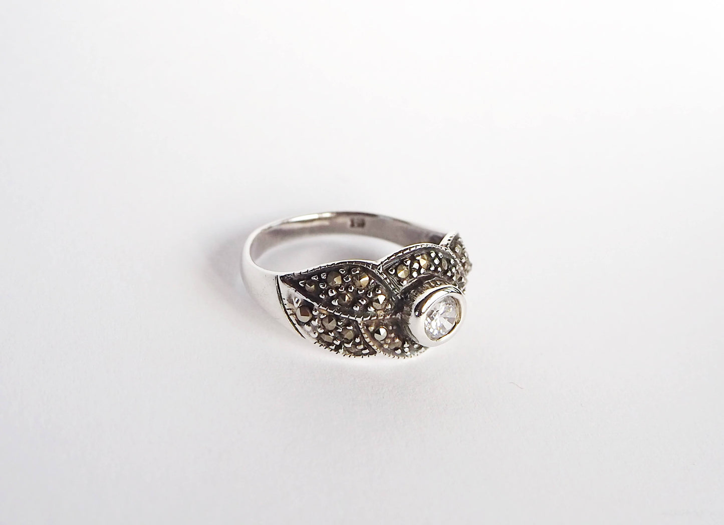 Silver Ring with Zircon