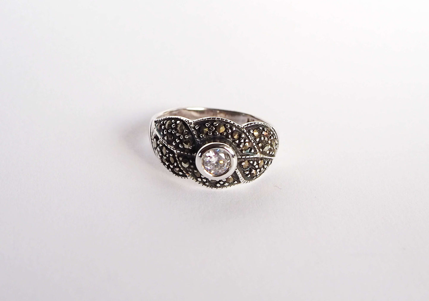 Silver Ring with Zircon