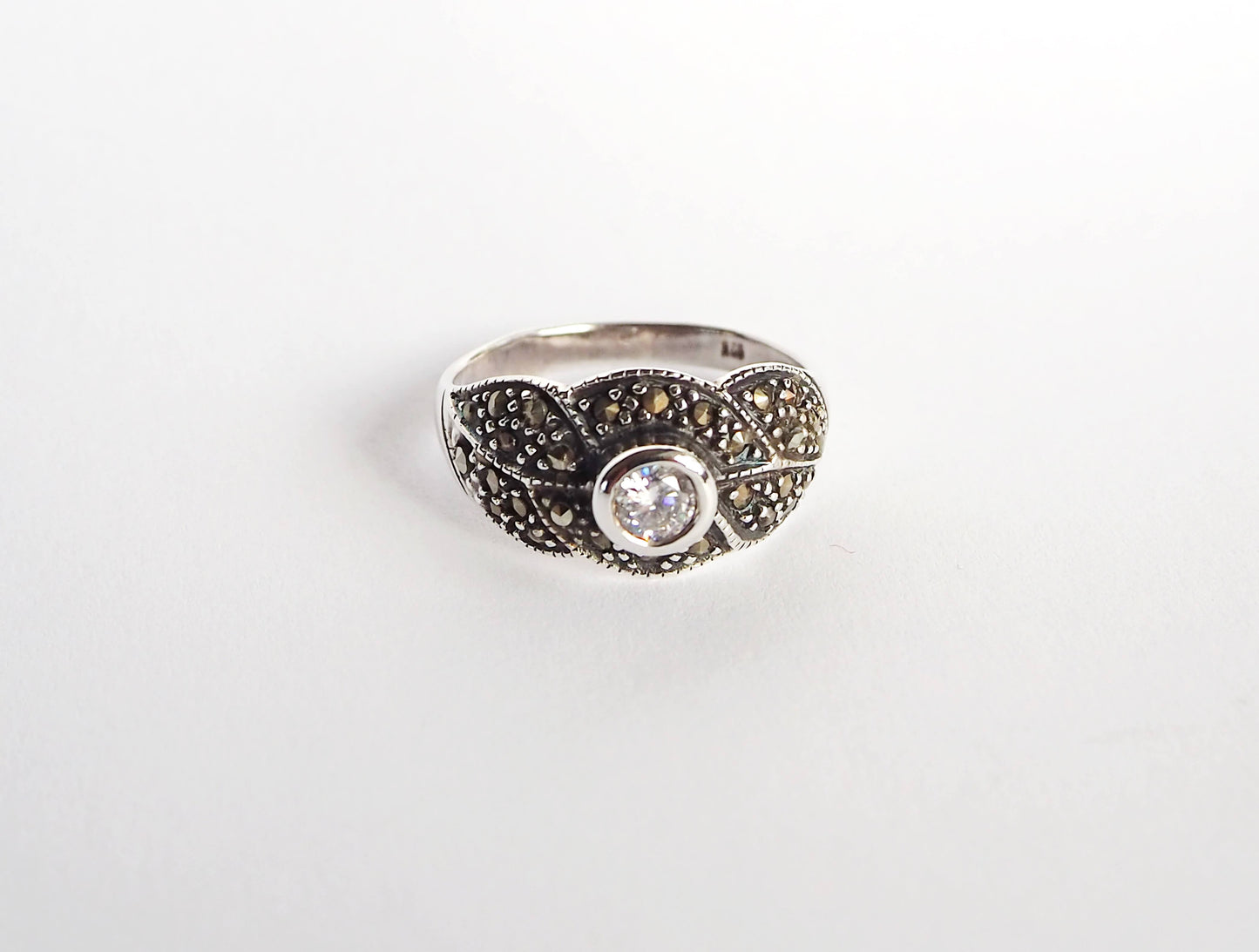 Silver Ring with Zircon