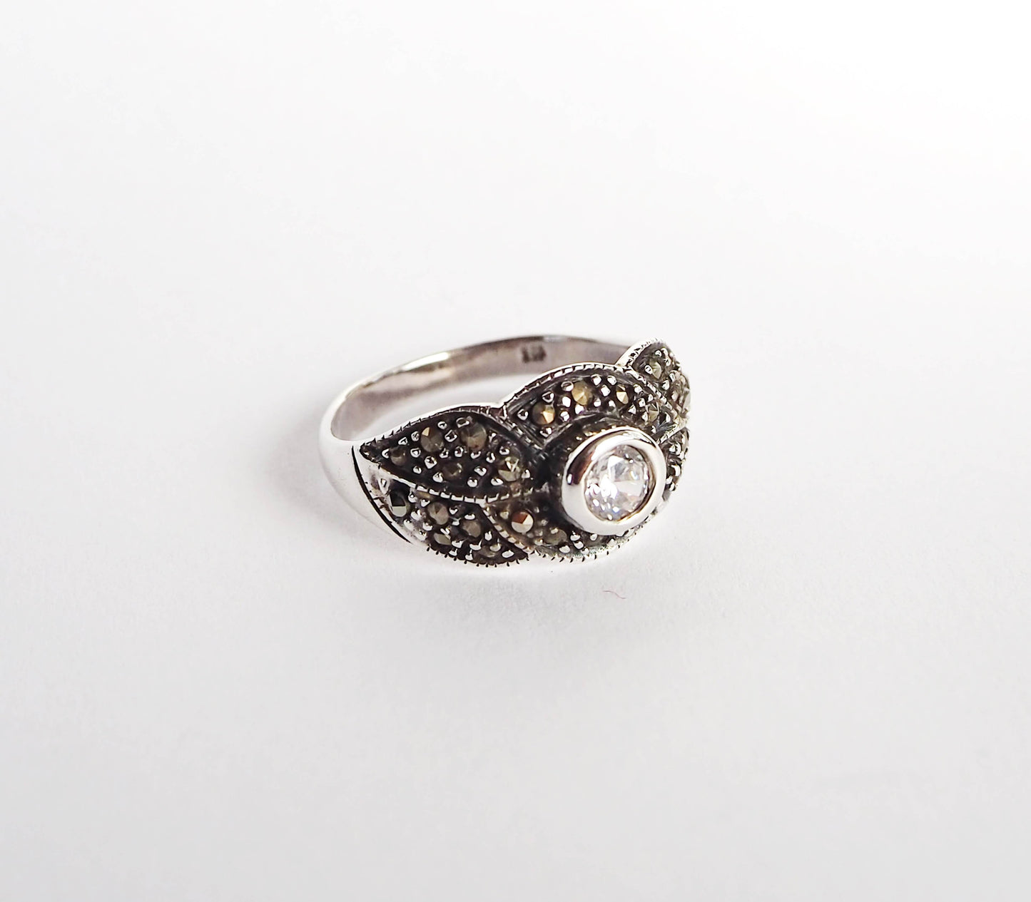 Silver Ring with Zircon