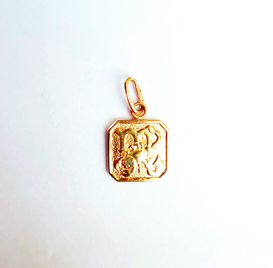 14K Red Gold Scorpio Zodiac Pendant