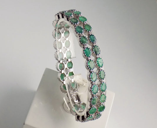 Silver Bracelet with Emeralds - AnArt