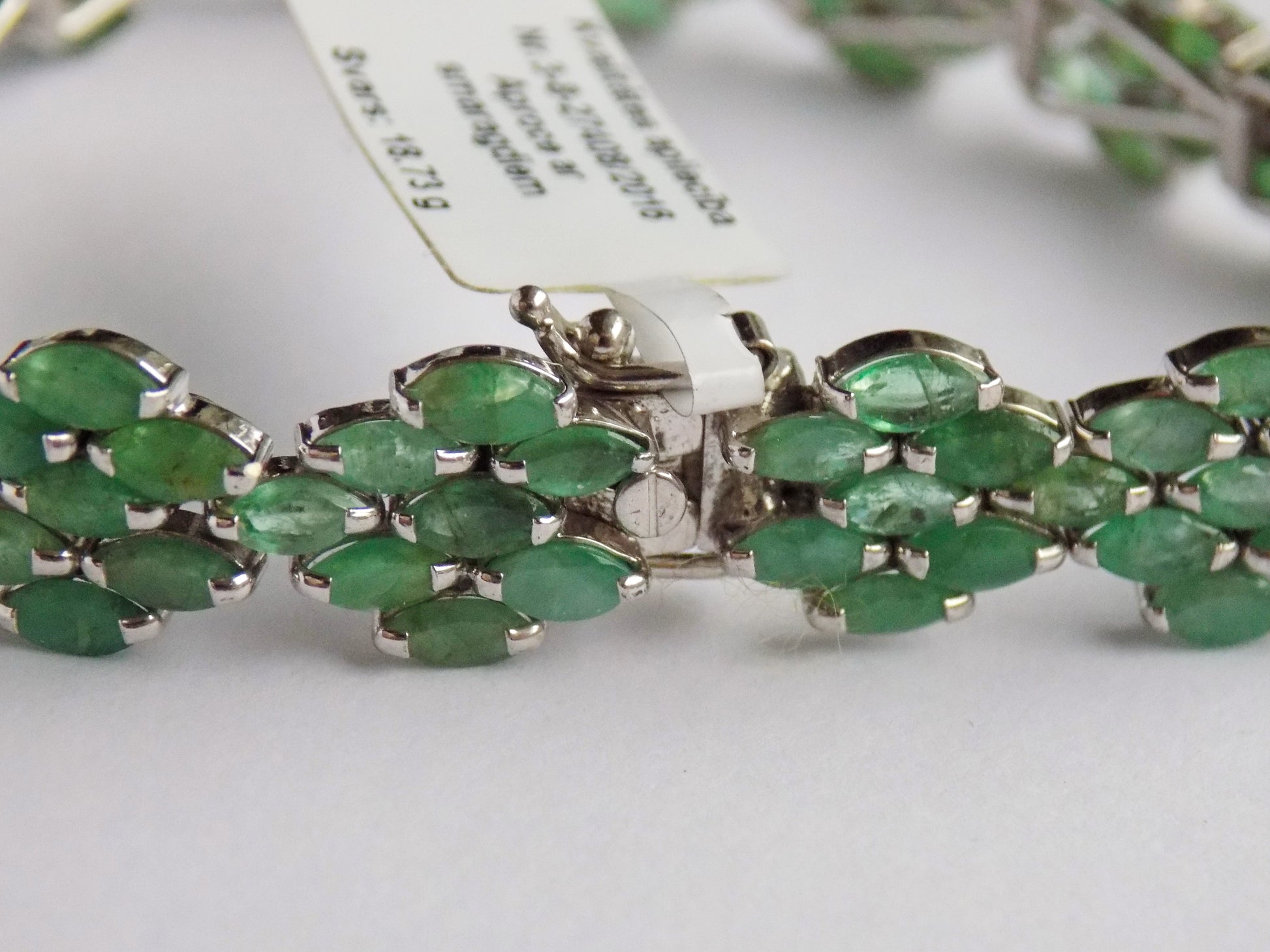 Silver Bracelet with Emeralds - AnArt