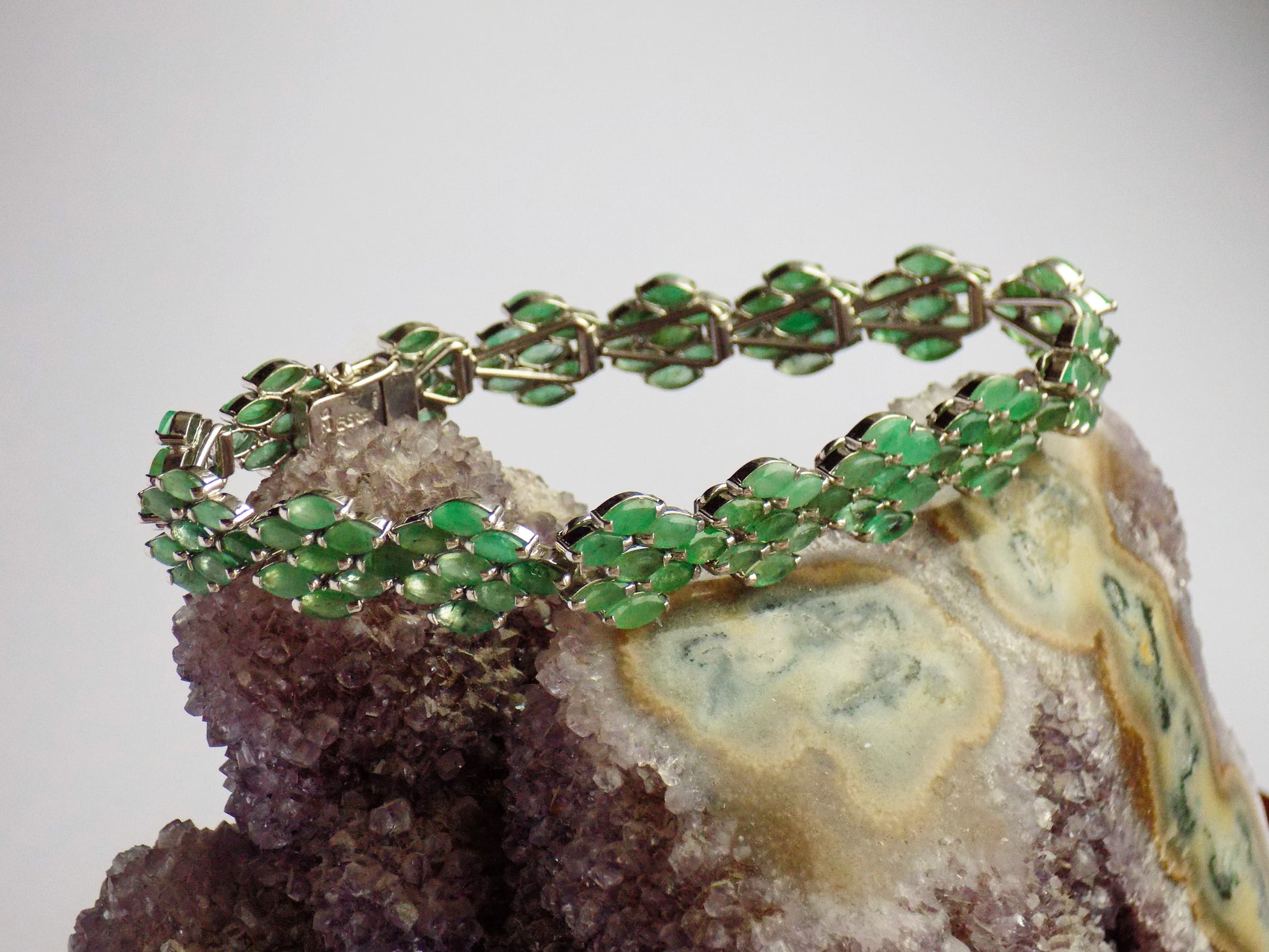 Silver Bracelet with Emeralds - AnArt