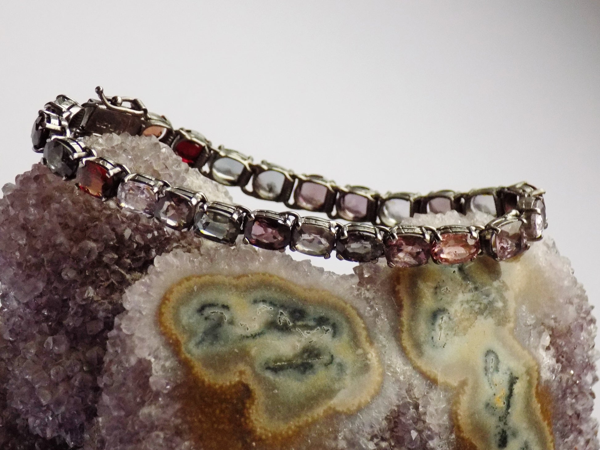 Silver Bracelet with Multicolored Spinels - AnArt