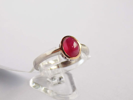 Silver Ring with Ruby - AnArt