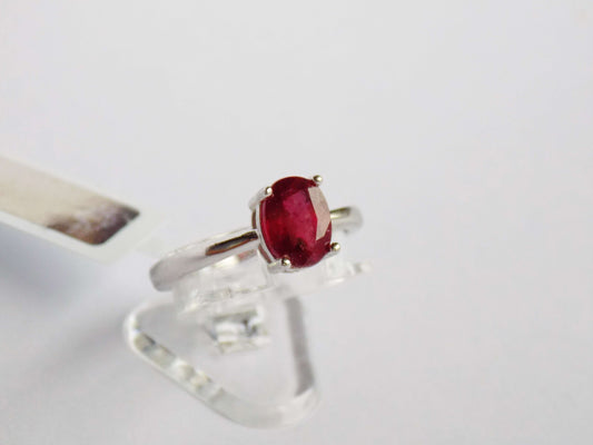 Silver Ring with Ruby - AnArt