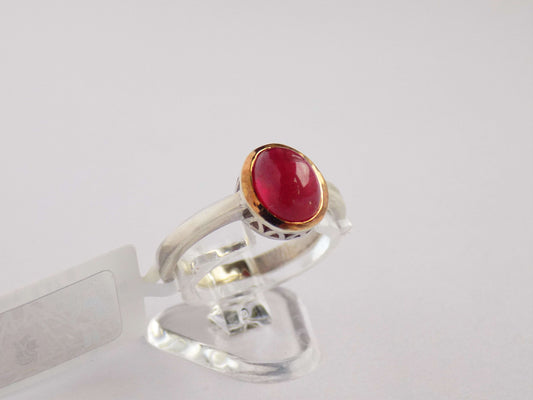 Silver Ring with Ruby - AnArt