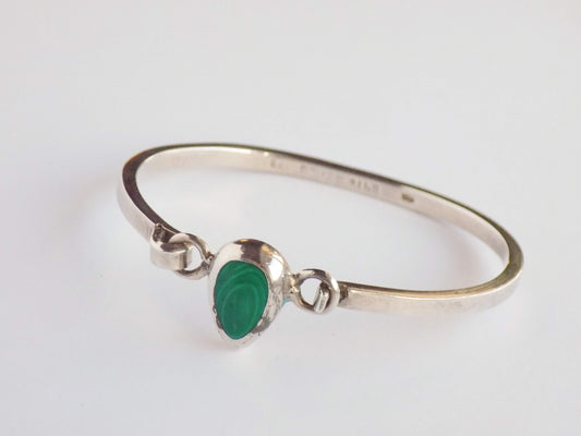 Silver Bracelet with Malachite - AnArt