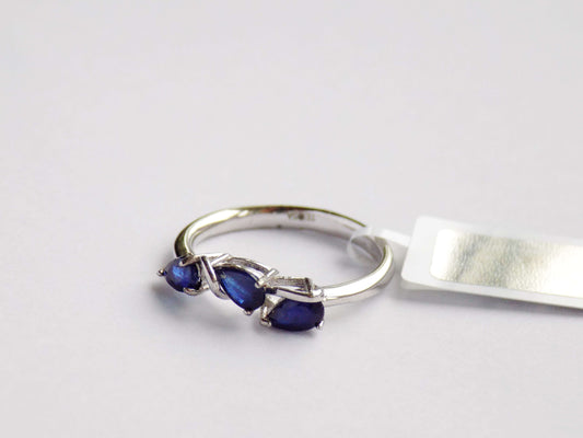 Silver Ring with Blue Sapphires - AnArt