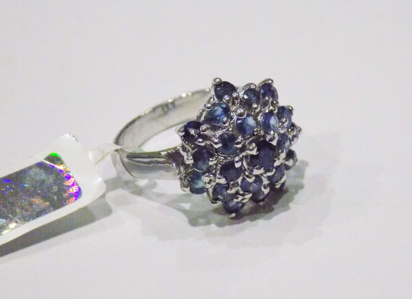 Silver Ring with Blue Sapphires