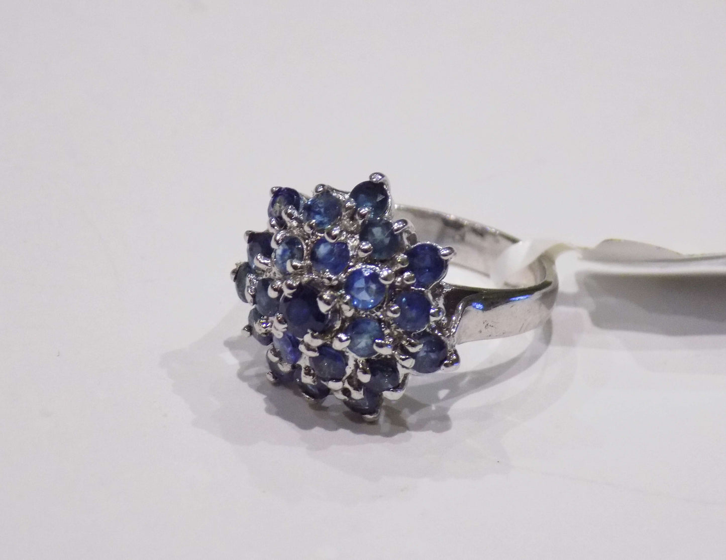 Silver Ring with Blue Sapphires