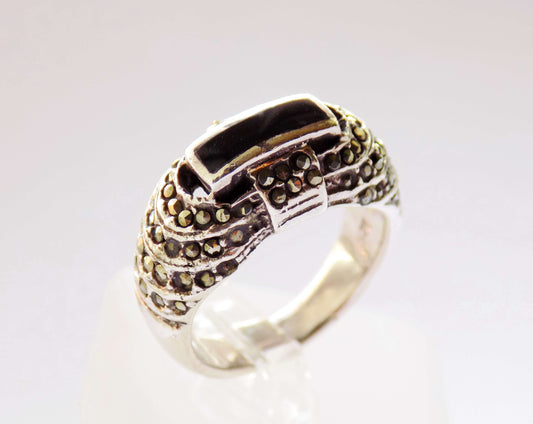 Silver Ring with Onyx