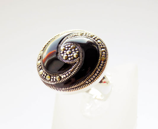 Silver Ring with Onyx