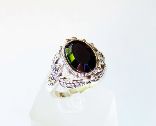 Silver Ring with Onyx