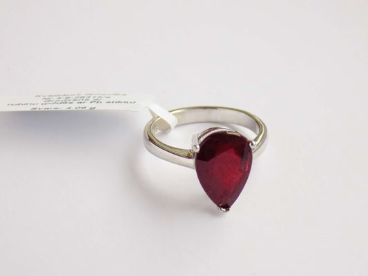 Silver Ring with Ruby - AnArt