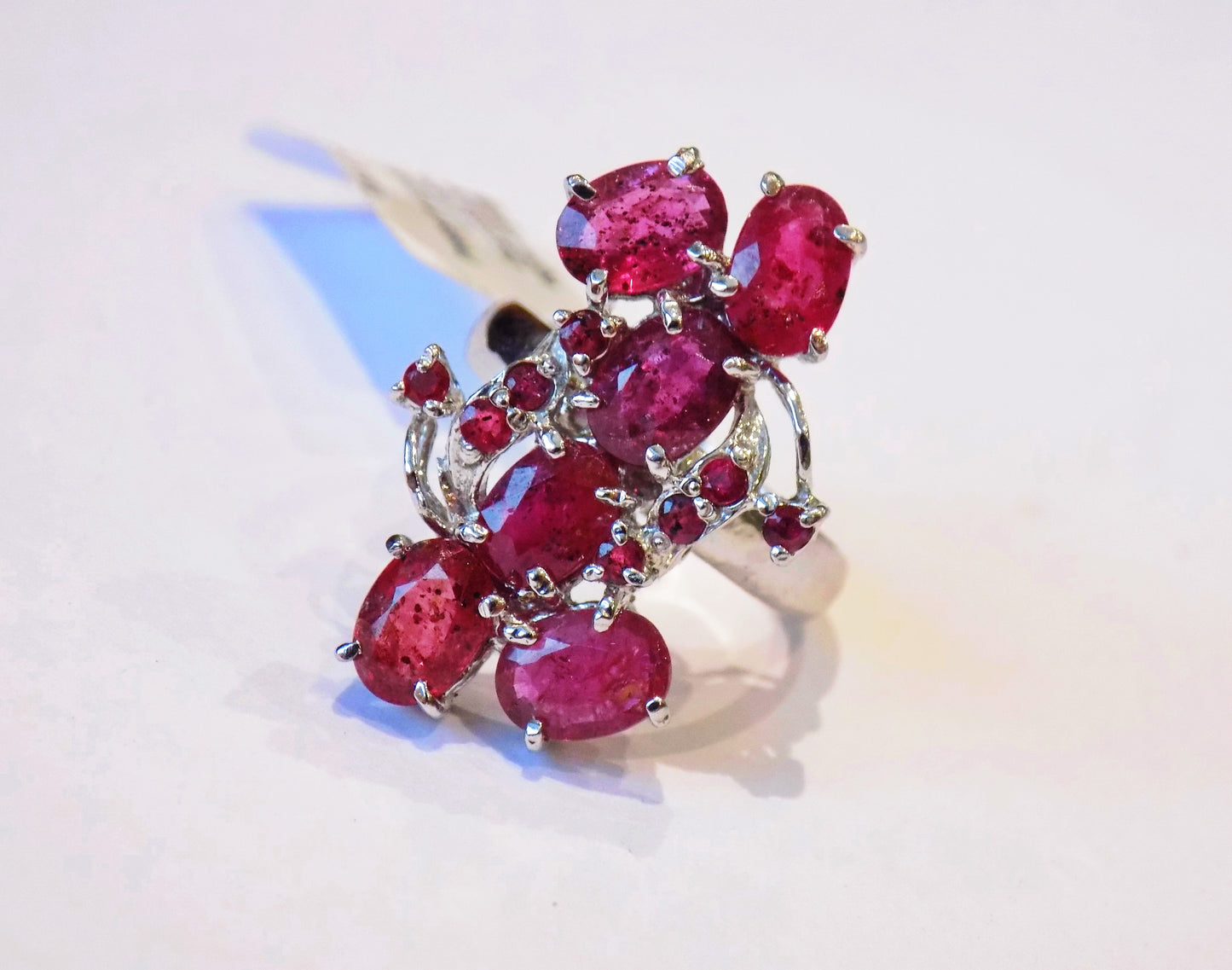 Silver Ring with Rubies