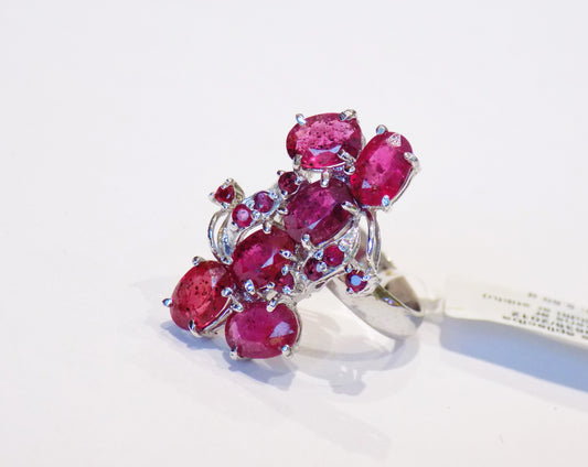 Silver Ring with Rubies