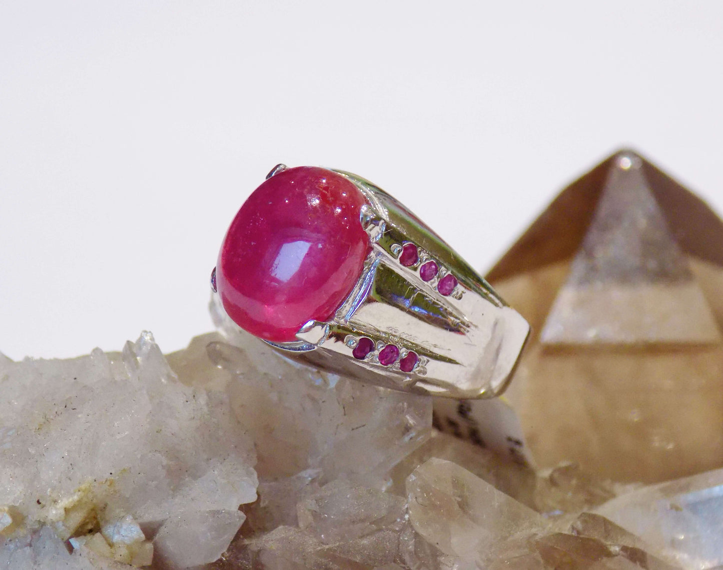 Silver Ring with Rubies