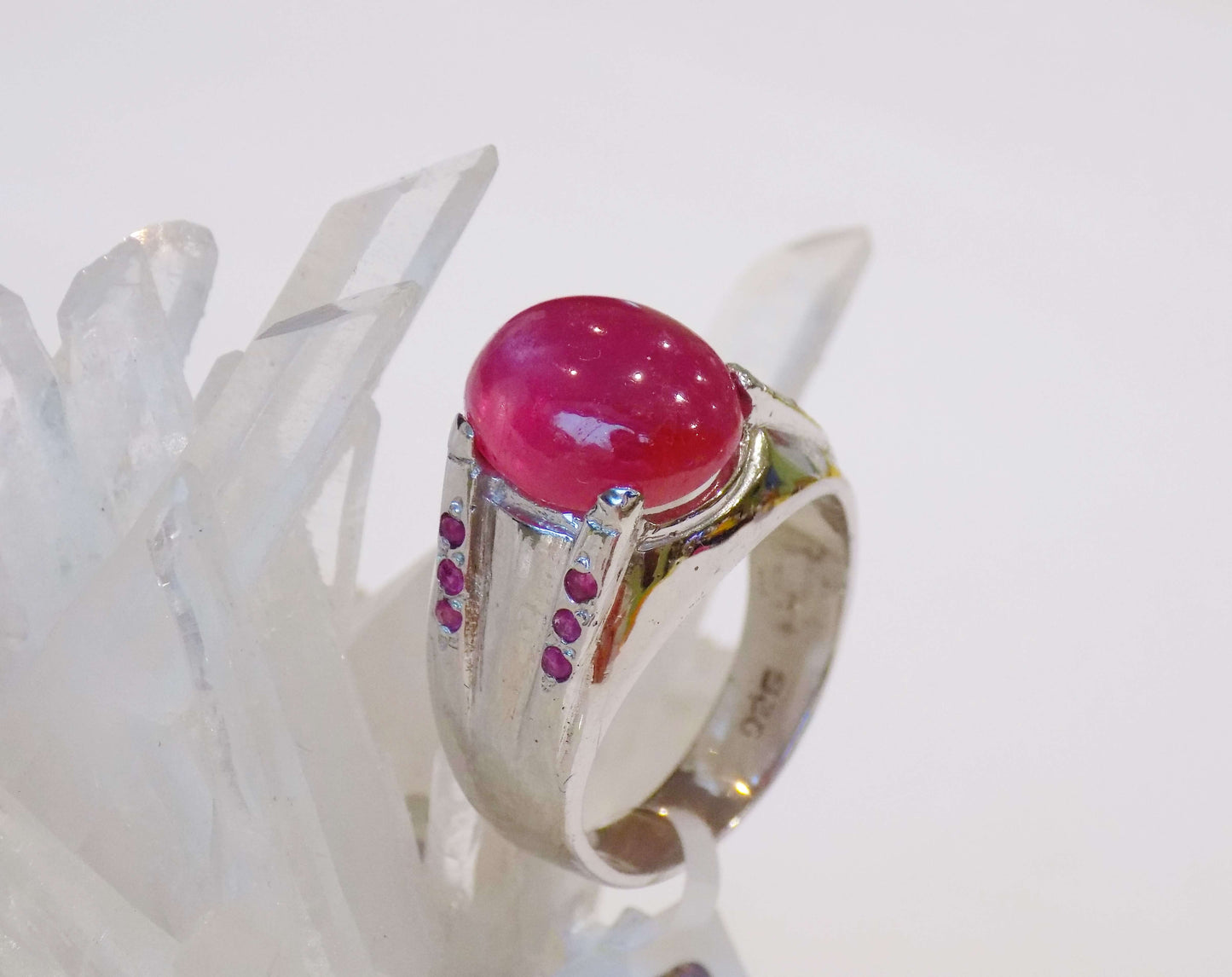 Silver Ring with Rubies