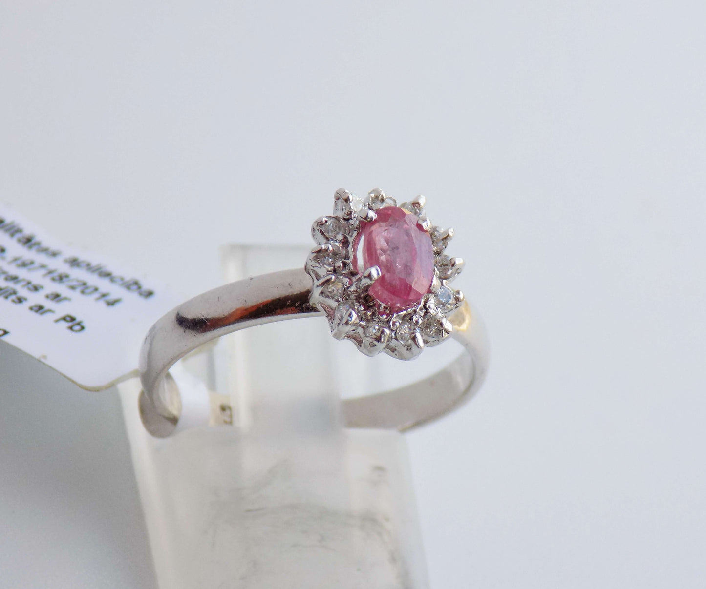 Silver Ring with Ruby and Zircons - AnArt