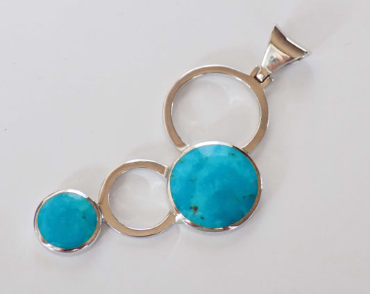 Silver Pendant with Turquoise - AnArt