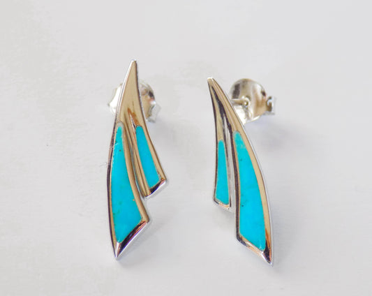 Silver Earrings with Turquoise - AnArt