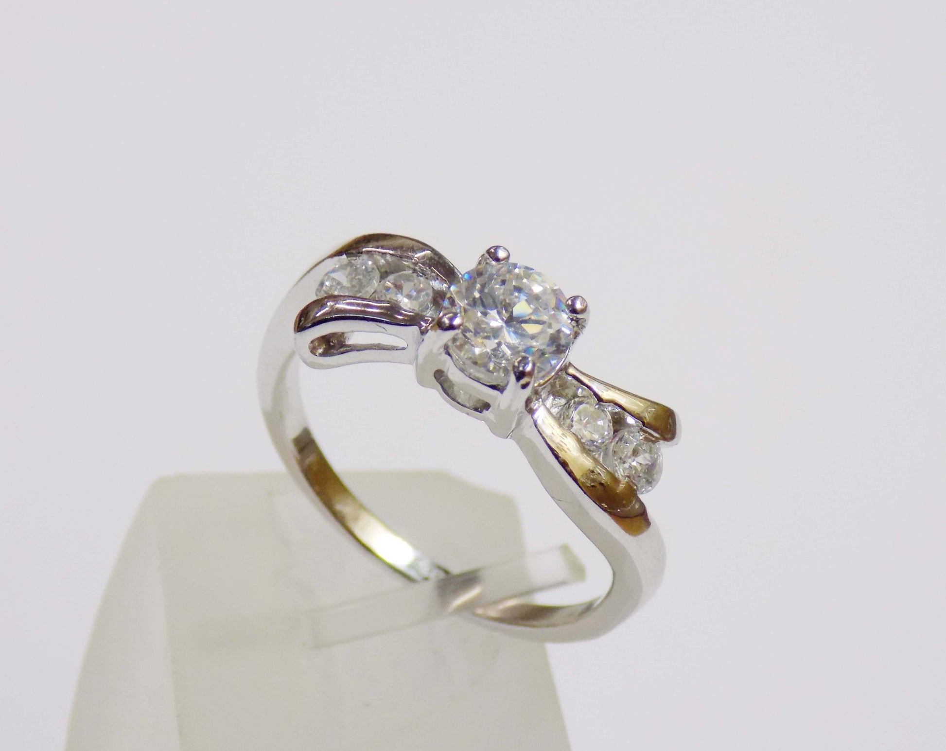 Silver Ring with Synthetic Zircons - AnArt