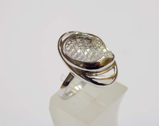 Silver Ring with Synthetic Zircons - AnArt