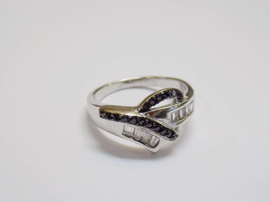 Silver Ring with Synthetic Zircons - AnArt