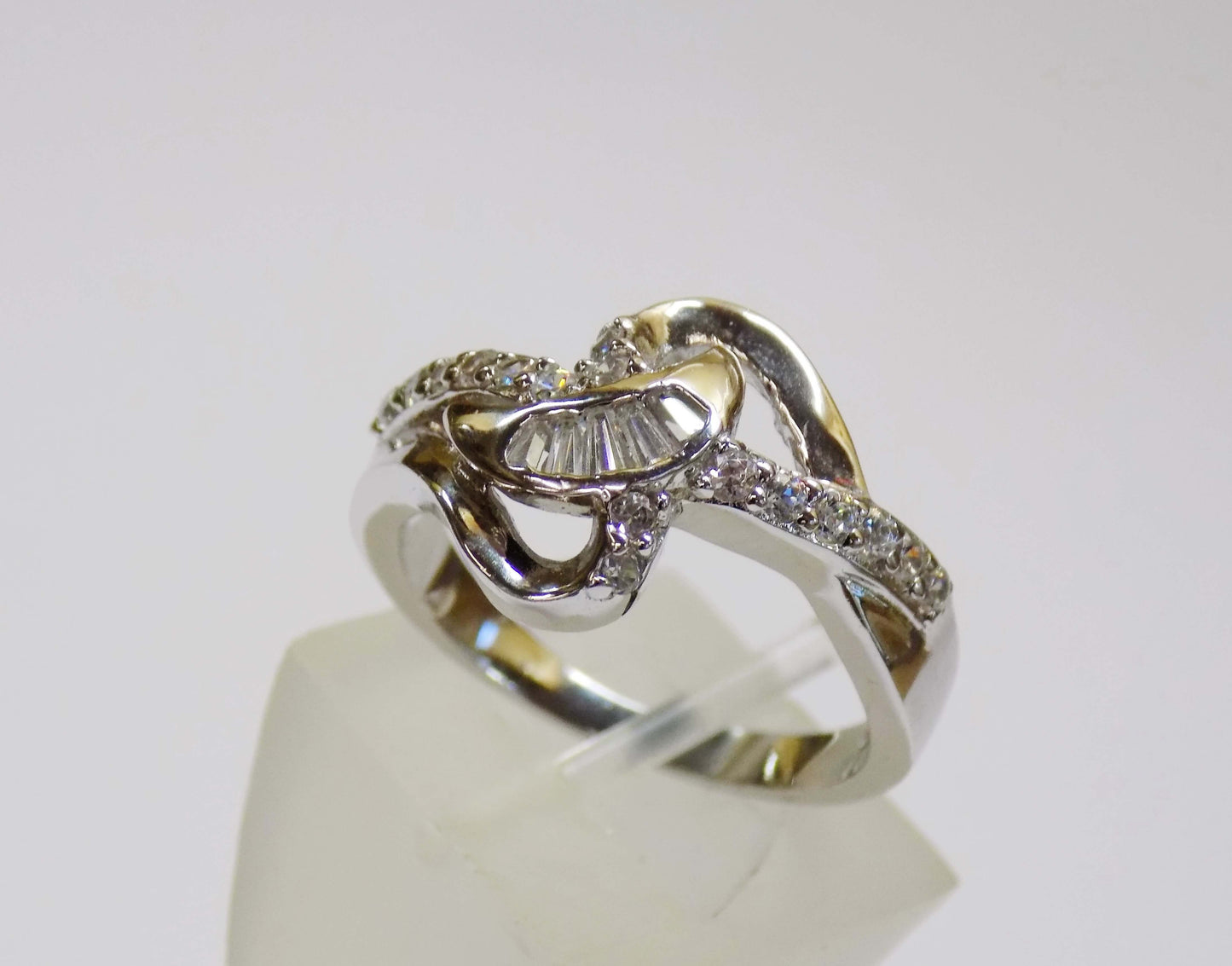 Silver Ring with Synthetic Zircons - AnArt