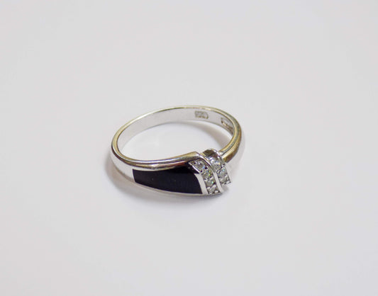 Silver Ring with Synthetic Zircons - AnArt