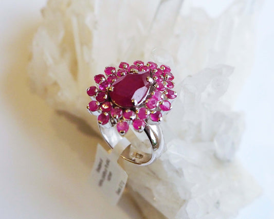 Silver Ring with Rubies