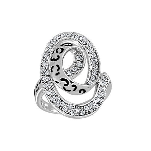 Silver Ring with White Topazes - AnArt